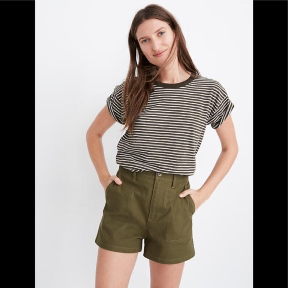 EUC Madewell Camp Shorts - Olive - M